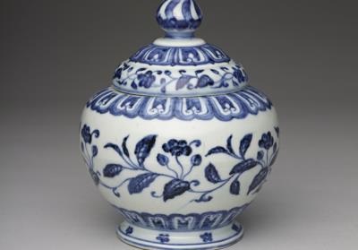 图片[2]-Jar with crab apple scrolls in underglaze blue, Ming dynasty, Yongle reign, 1403-1424-China Archive